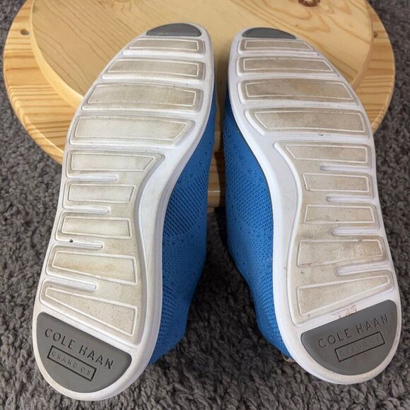 Cole Haan ØriginalGrand Stitchlite Wingtip Oxford Mens Size 10 Blue Knit Shoes - Picture 9 of 9